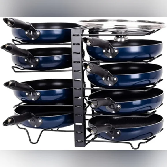 Pot Rack Kitchen Organizer For Pots Lids and Pans Kitchen Tools
